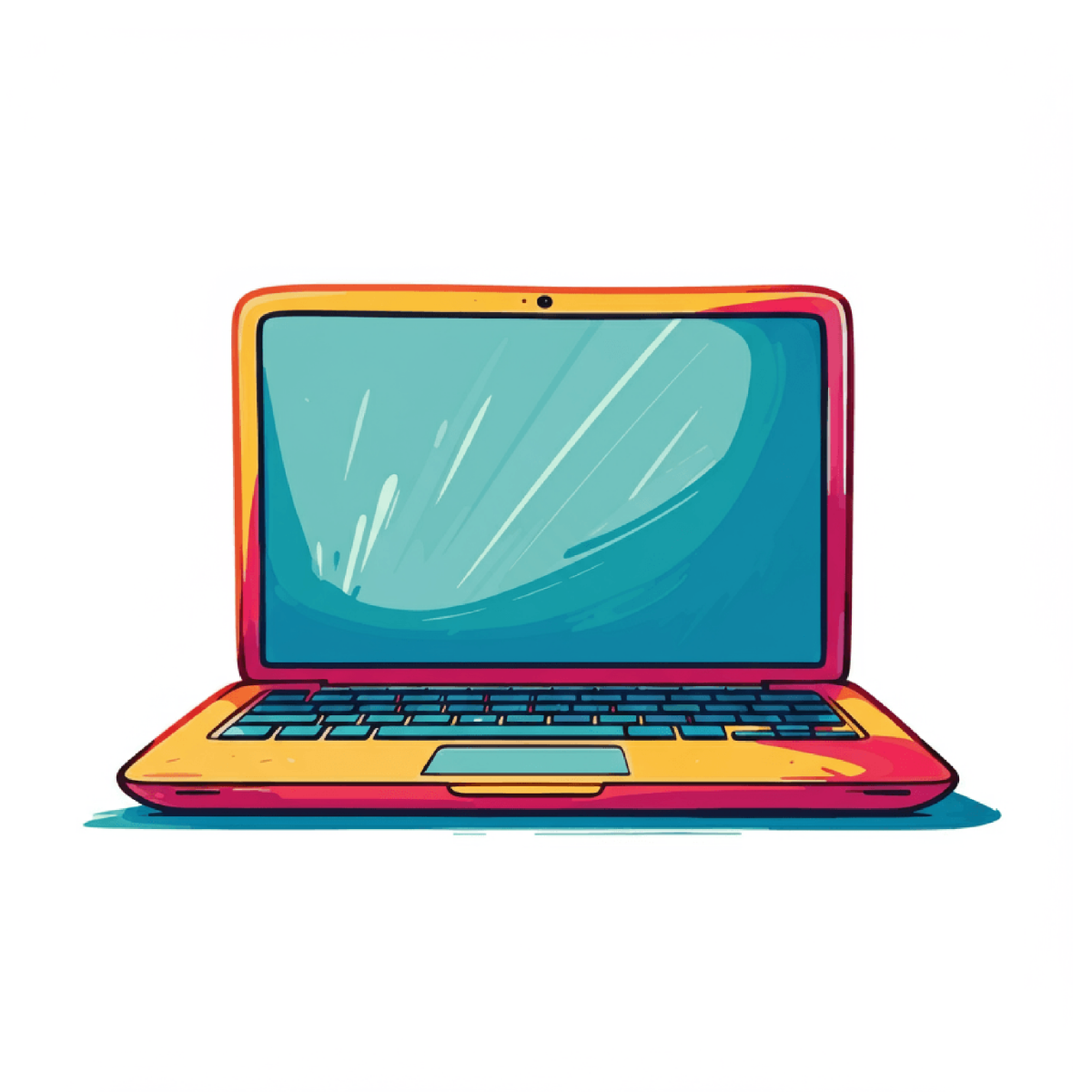 Colorful Laptop Clipart