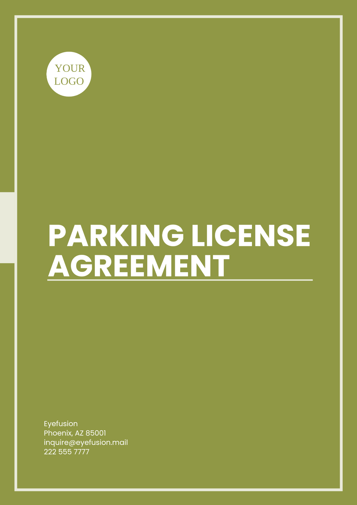 Parking License Agreement Template