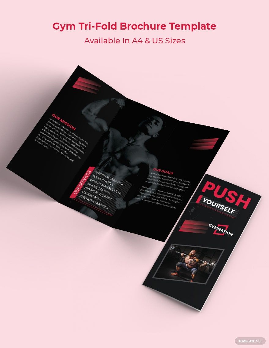 Free Gym Tri-Fold Brochure Template