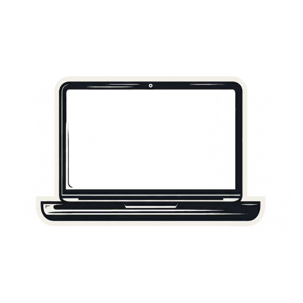 Laptop Outline Clipart