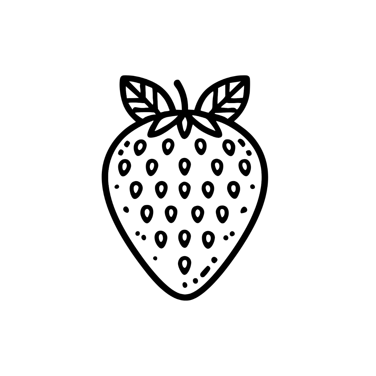 Strawberry Outline Clipart