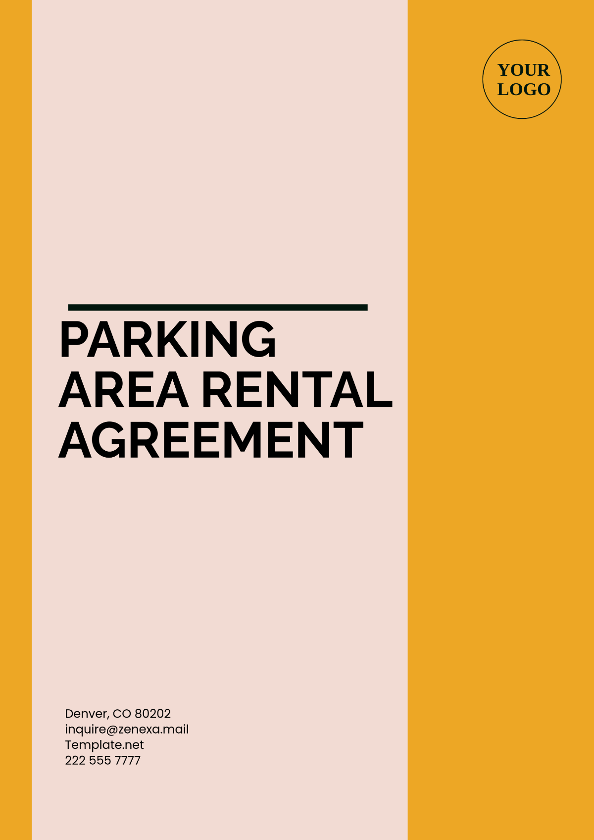 Parking Area Rental Agreement Template - Edit Online & Download