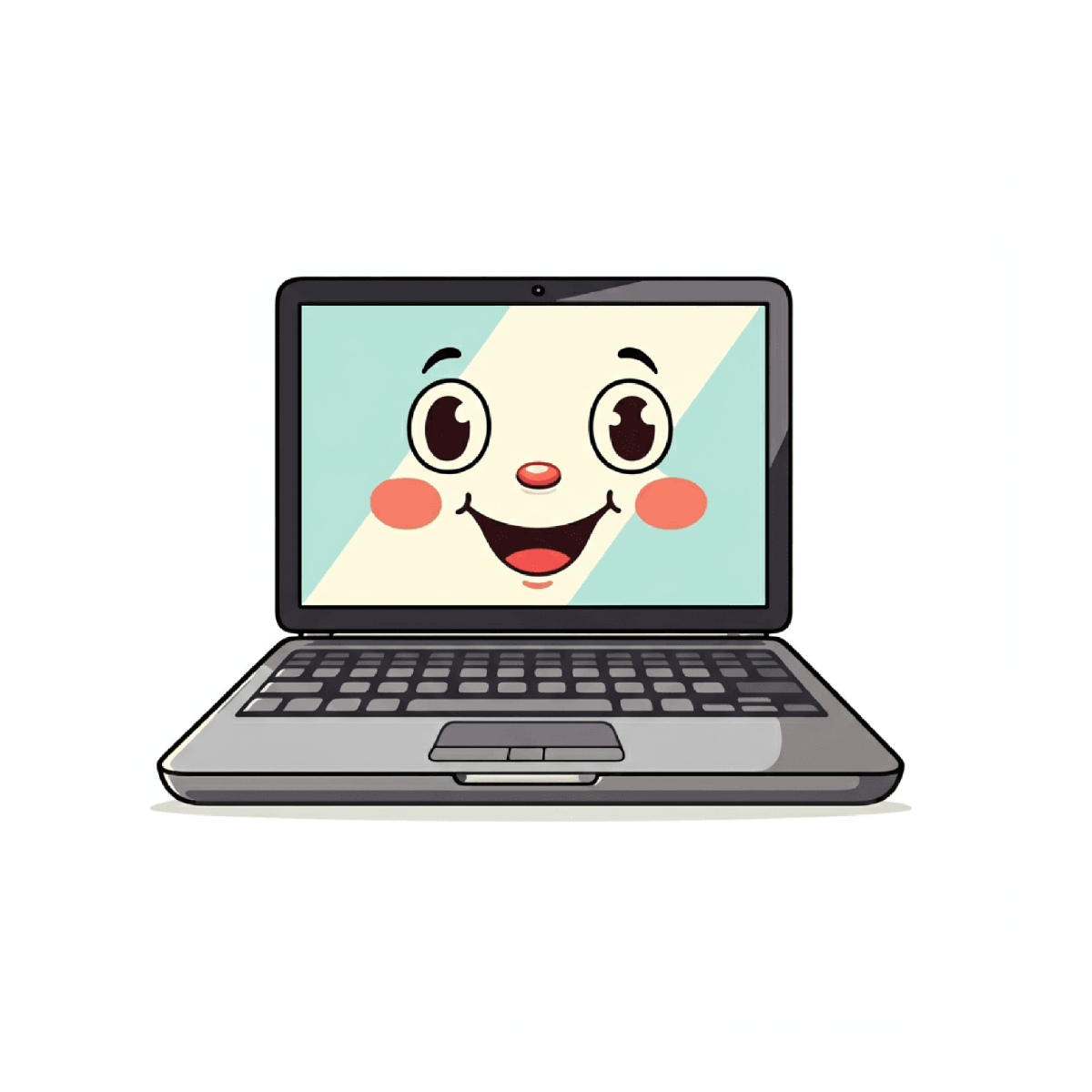 Free Cartoon Laptop Clipart Template - Edit Online & Download