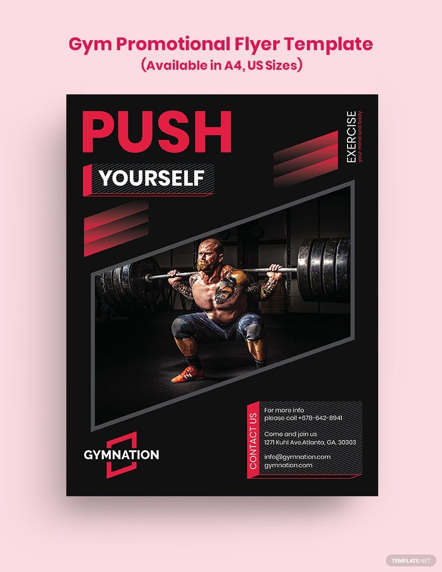 Gym Promotional Flyer Template