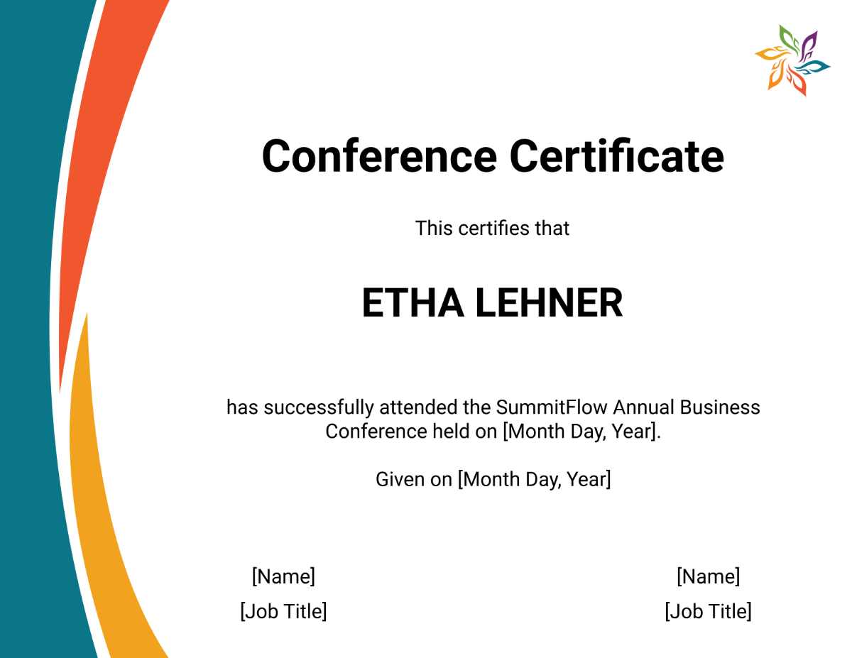 Free Conference Certificate Template - Edit Online & Download