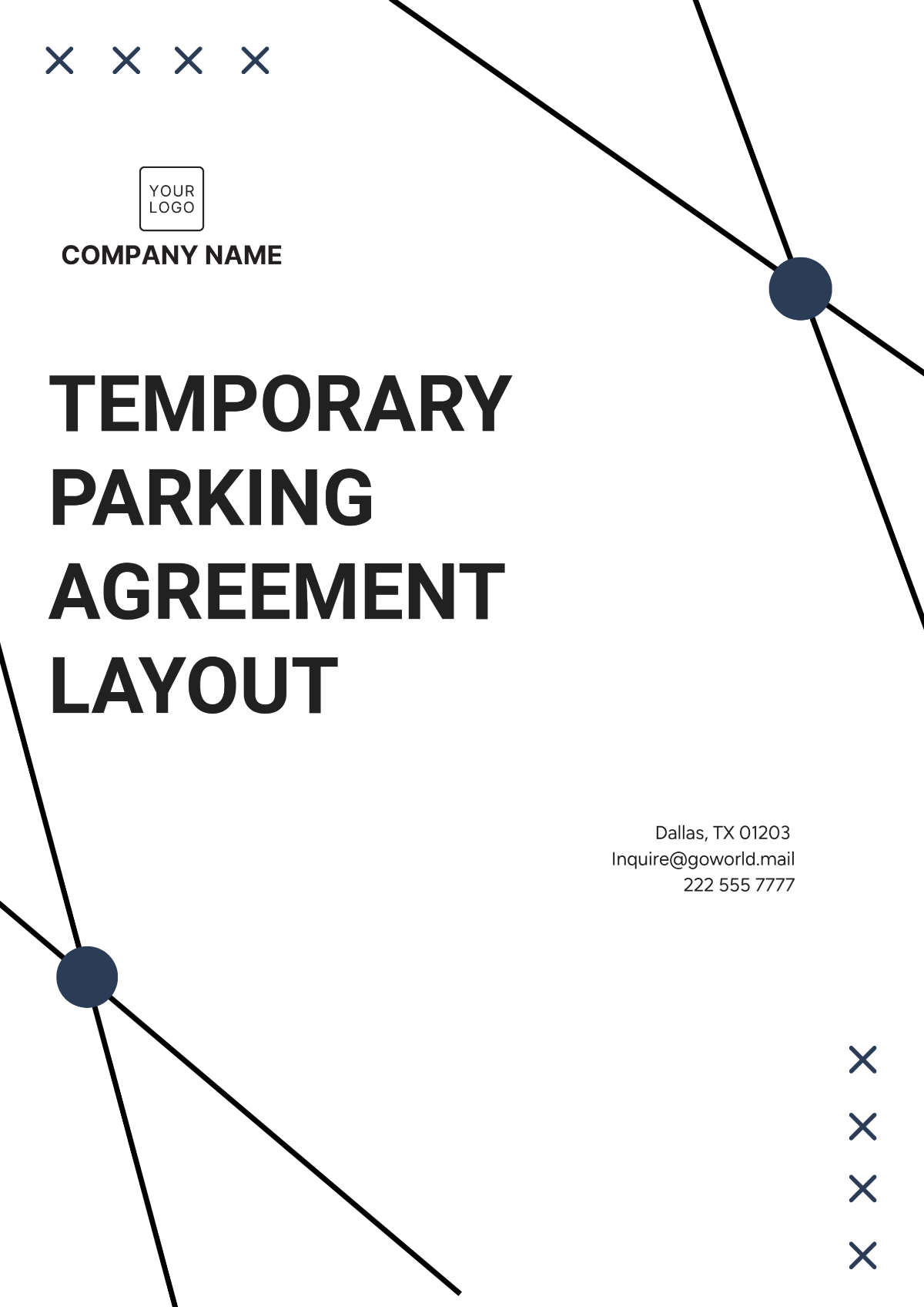 Temporary Parking Agreement Layout Template - Edit Online & Download