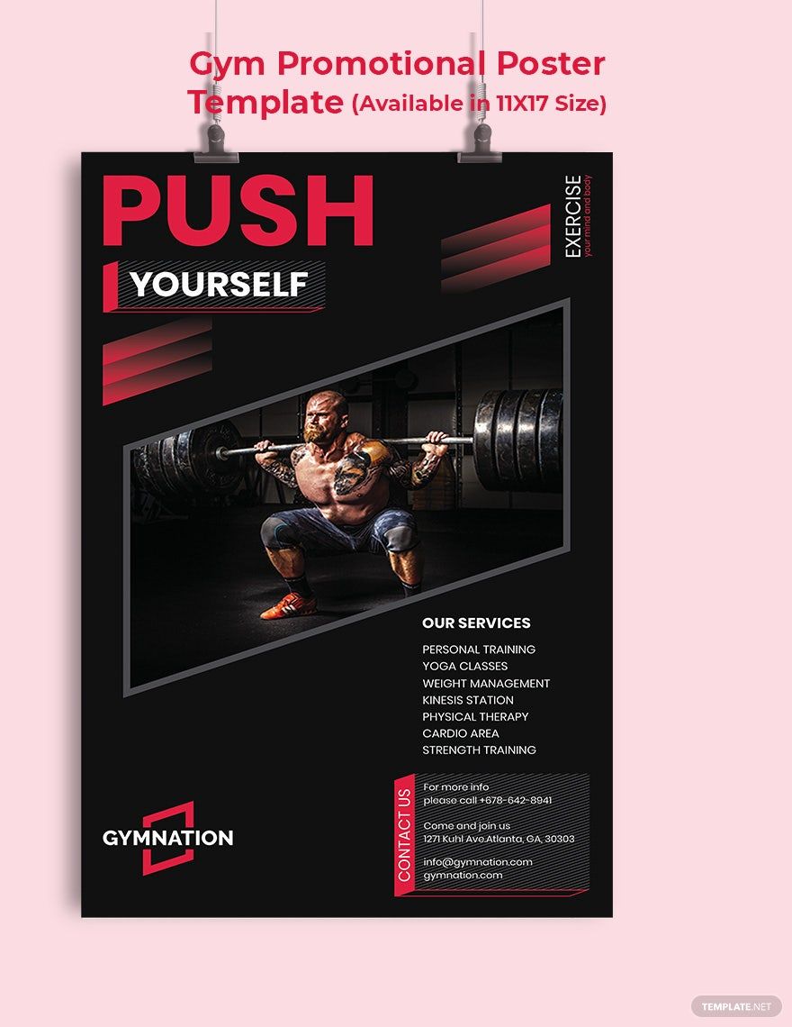 Gym Promotional Poster Template
