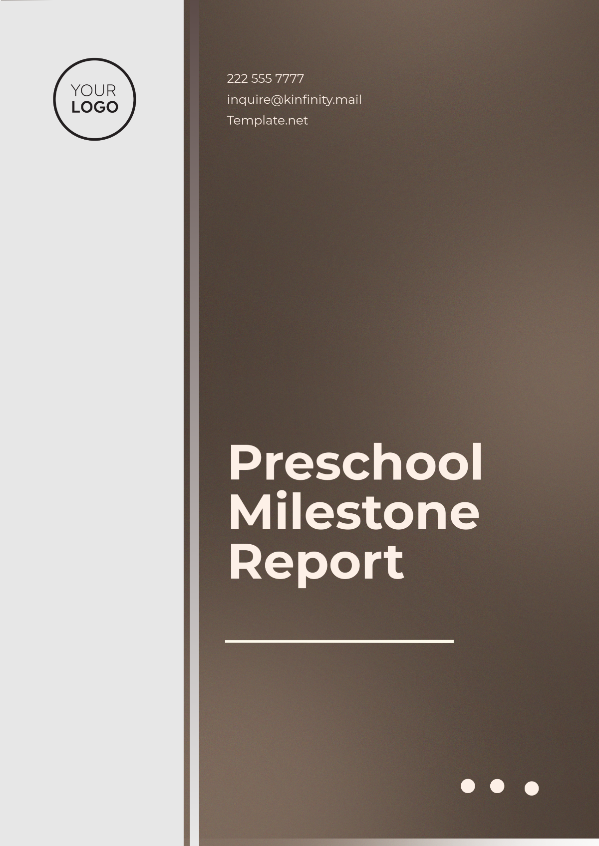 Preschool Milestone Report Template - Edit Online & Download