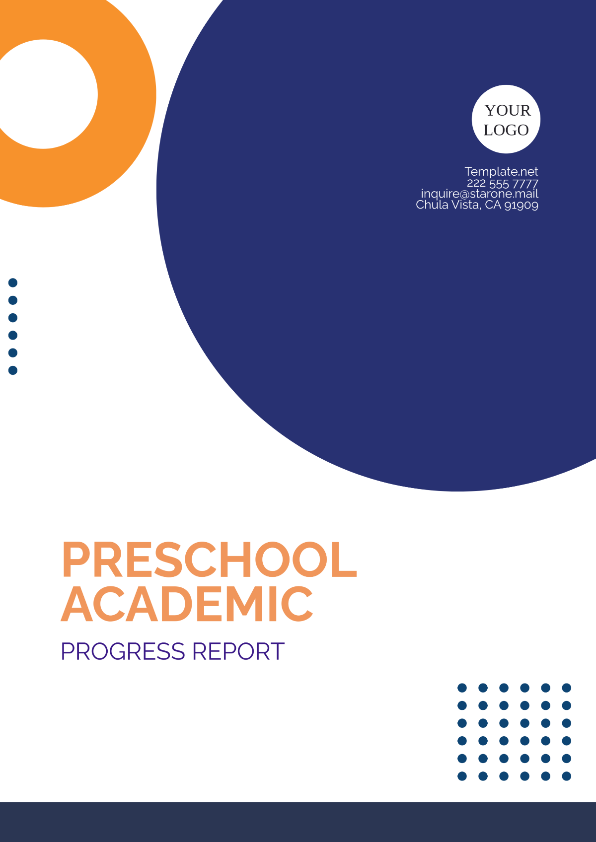 Preschool Academic Progress Report Template - Edit Online & Download