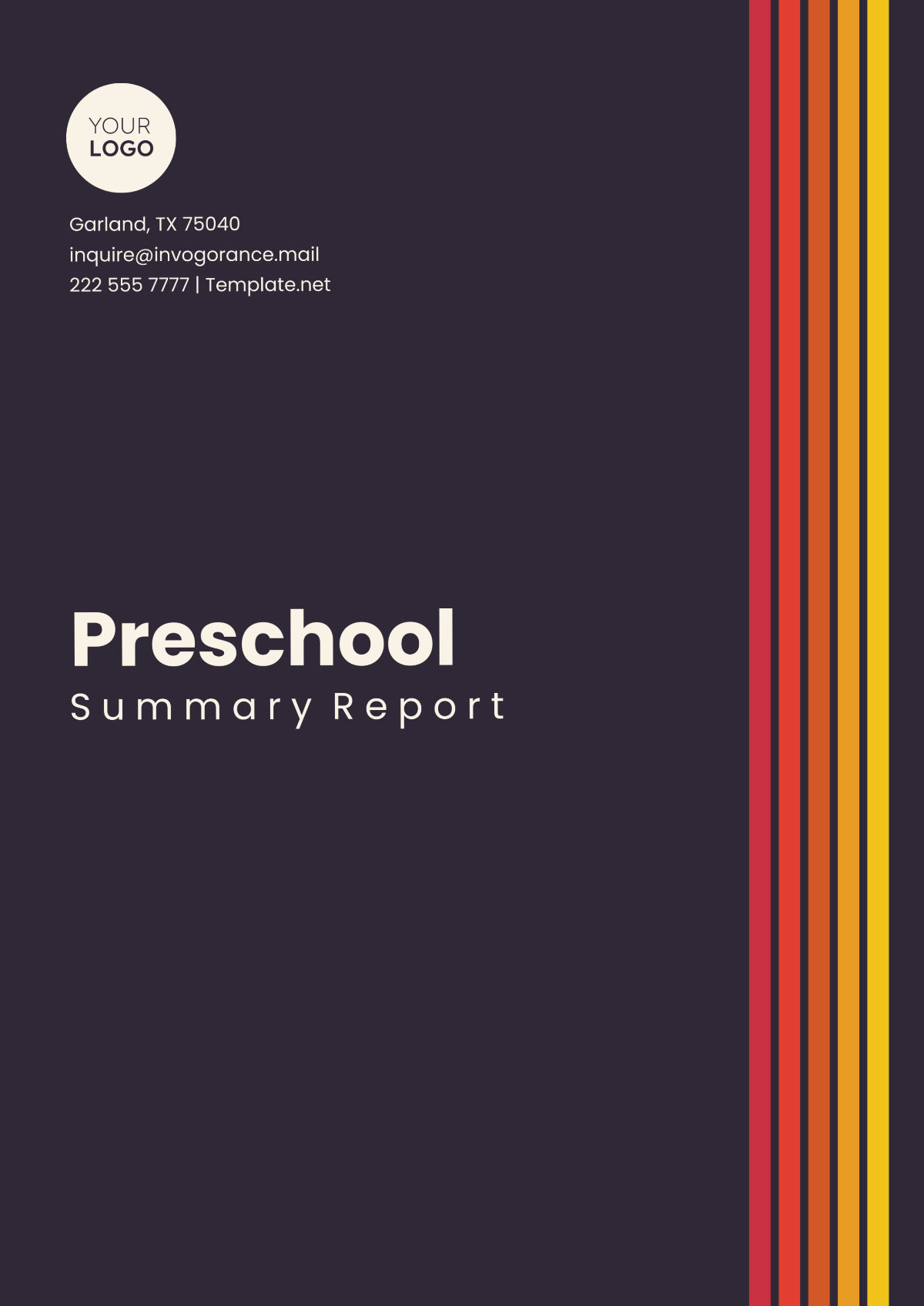 Preschool Summary Report Template - Edit Online & Download