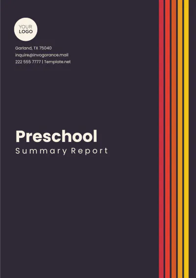 Free Preschool Summary Report Template to Edit Online