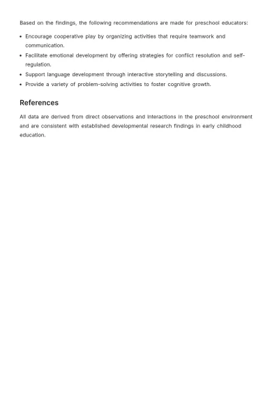 Free Preschool Behavior Observation Report Template to Edit Online
