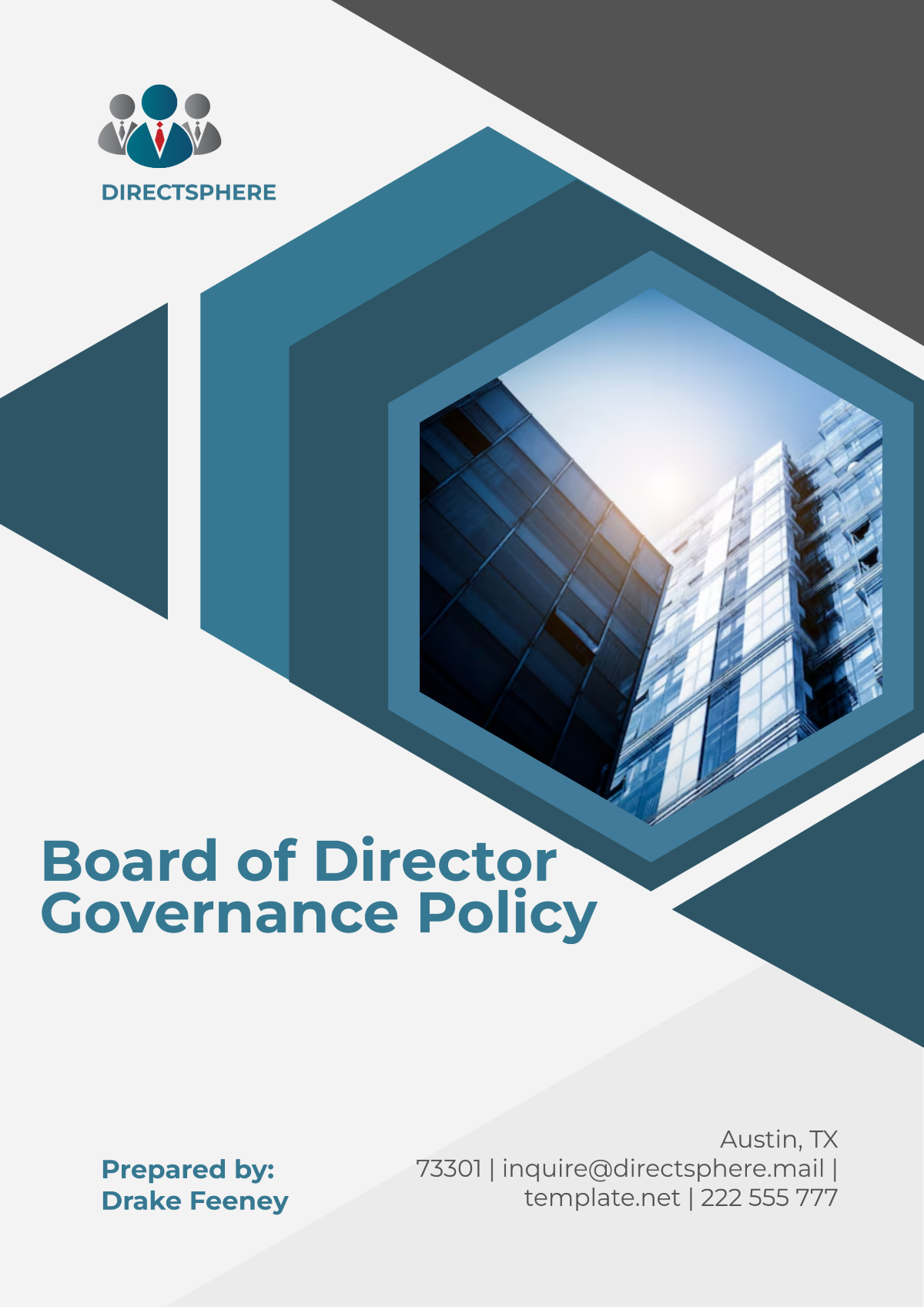 Board of Director Governance Policy Template - Edit Online & Download