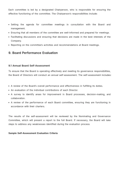 Free Board of Director Code of Conduct Template to Edit Online