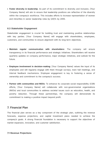 Free Board of Director Strategic Plan Template to Edit Online