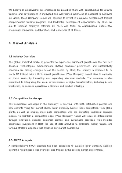 Free Board of Director Strategic Plan Template to Edit Online