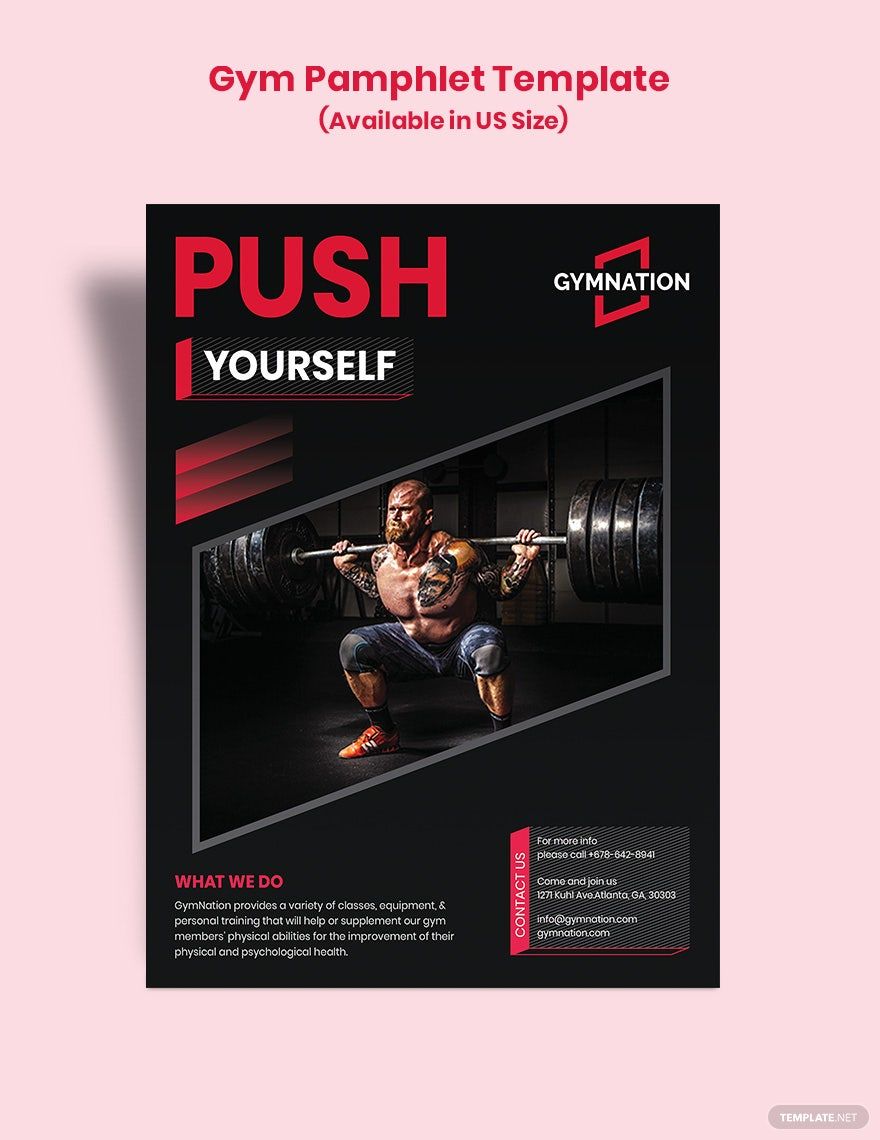 Gym Pamphlet Template