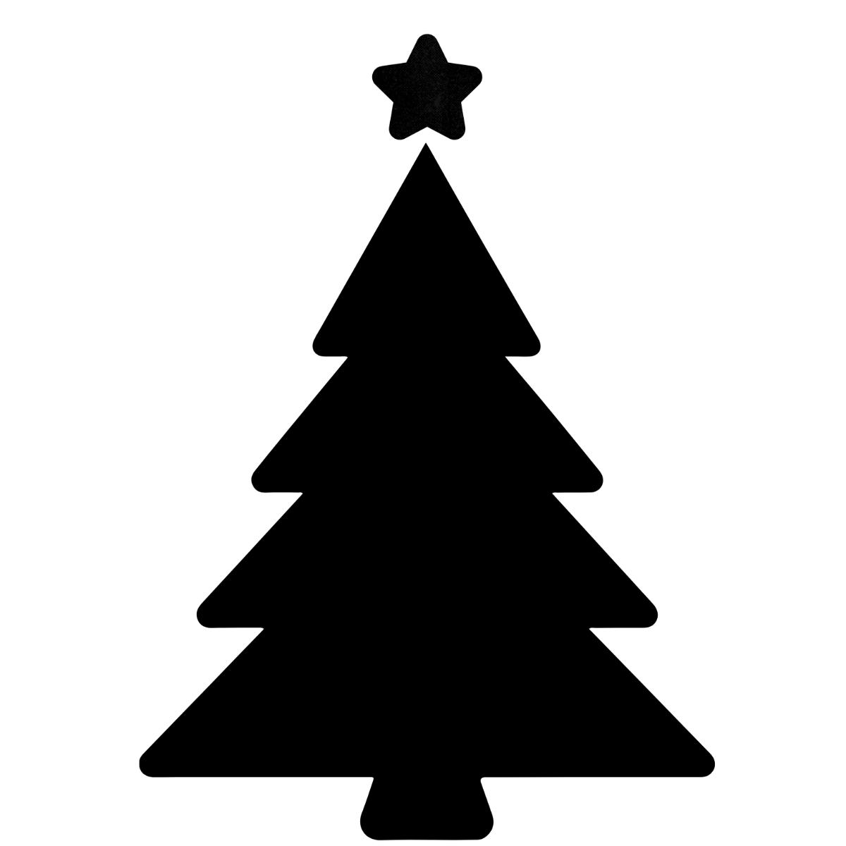 Free Christmas Tree Silhouette Template - Edit Online & Download