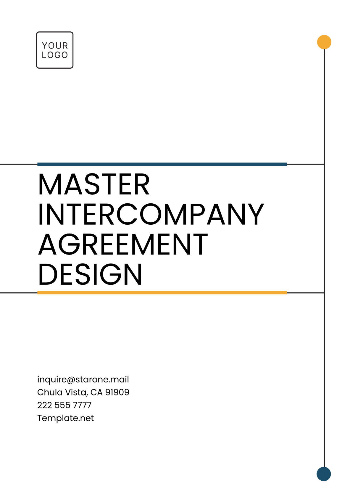 Master Intercompany Agreement Design Template - Edit Online & Download