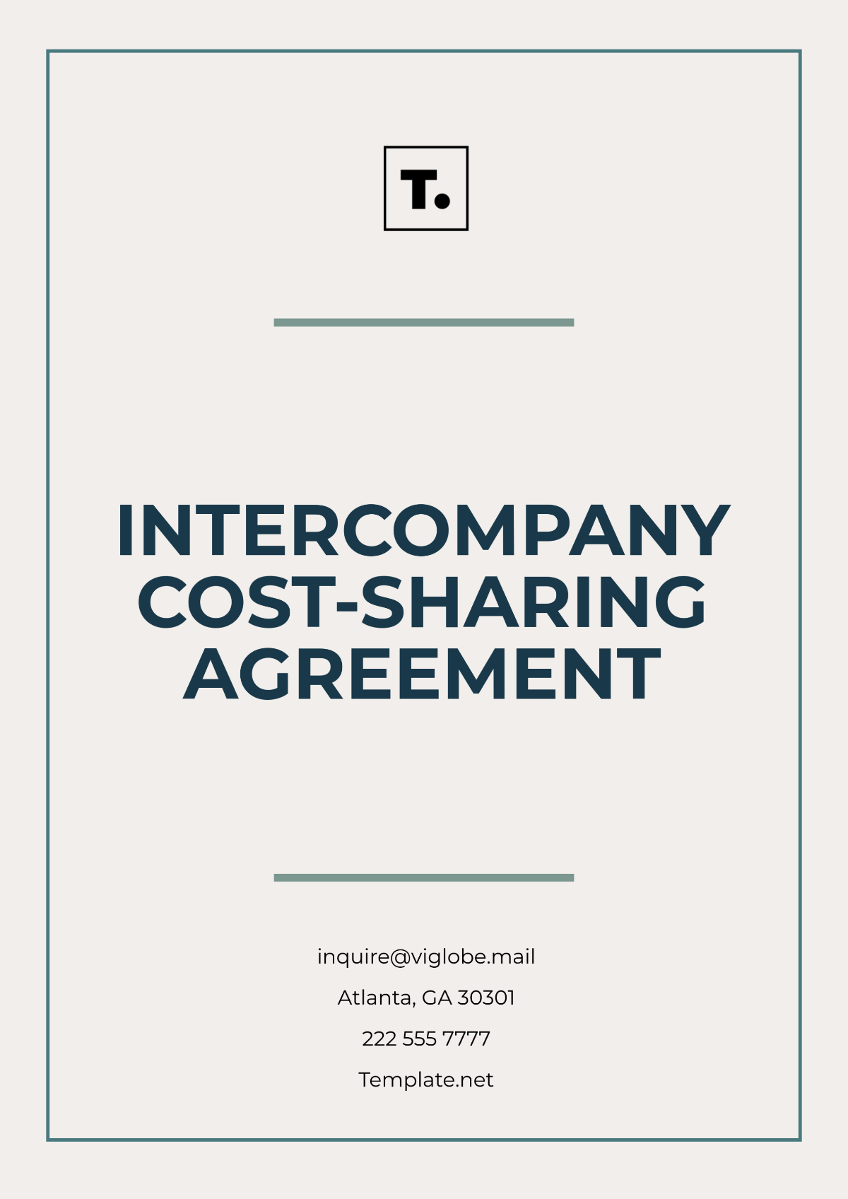 Intercompany Cost Sharing Agreement Template - Edit Online & Download