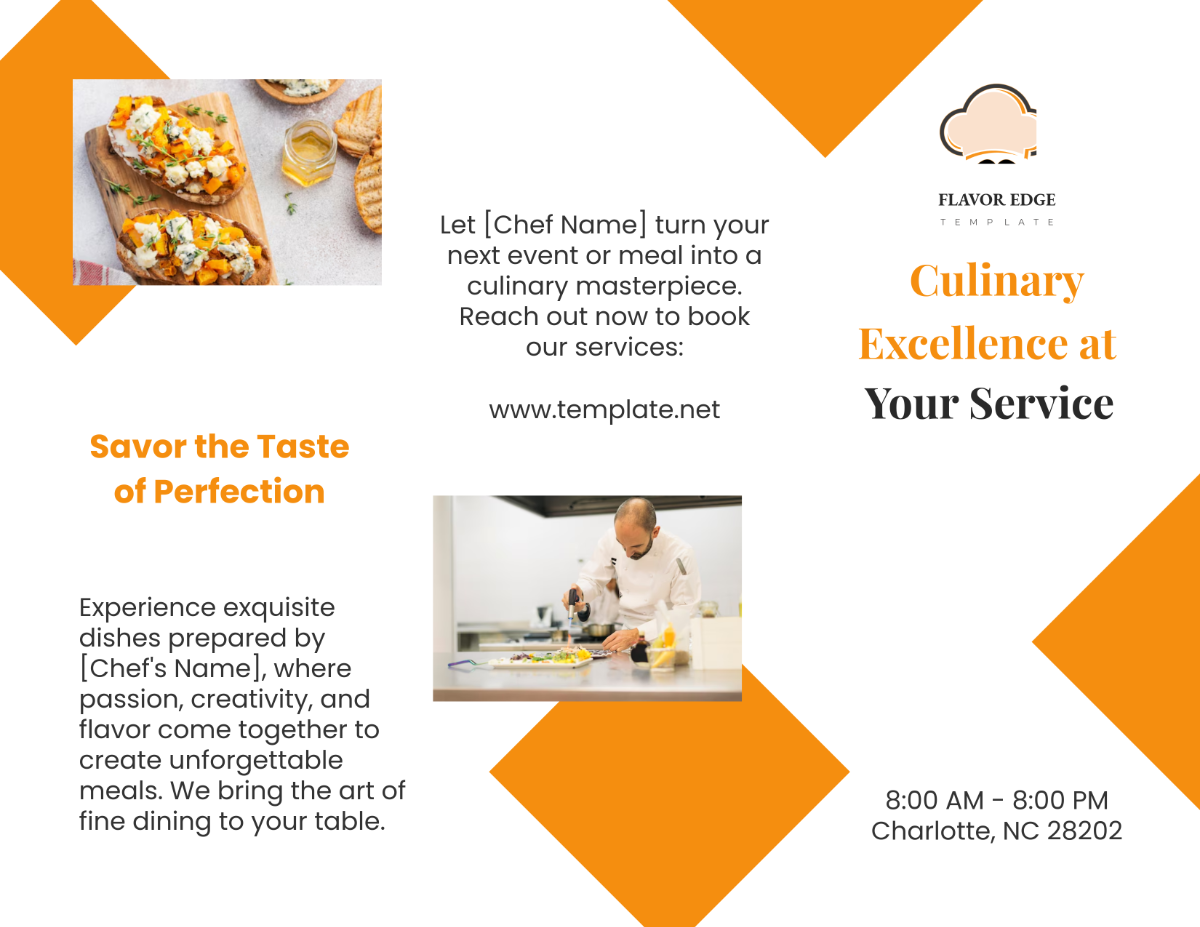 Free Chef Brochure Template - Edit Online & Download