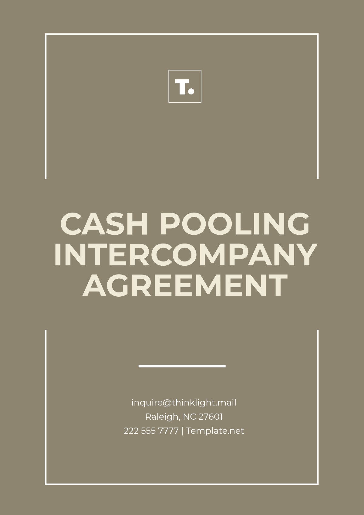 Cash Pooling Intercompany Agreement Template - Edit Online & Download