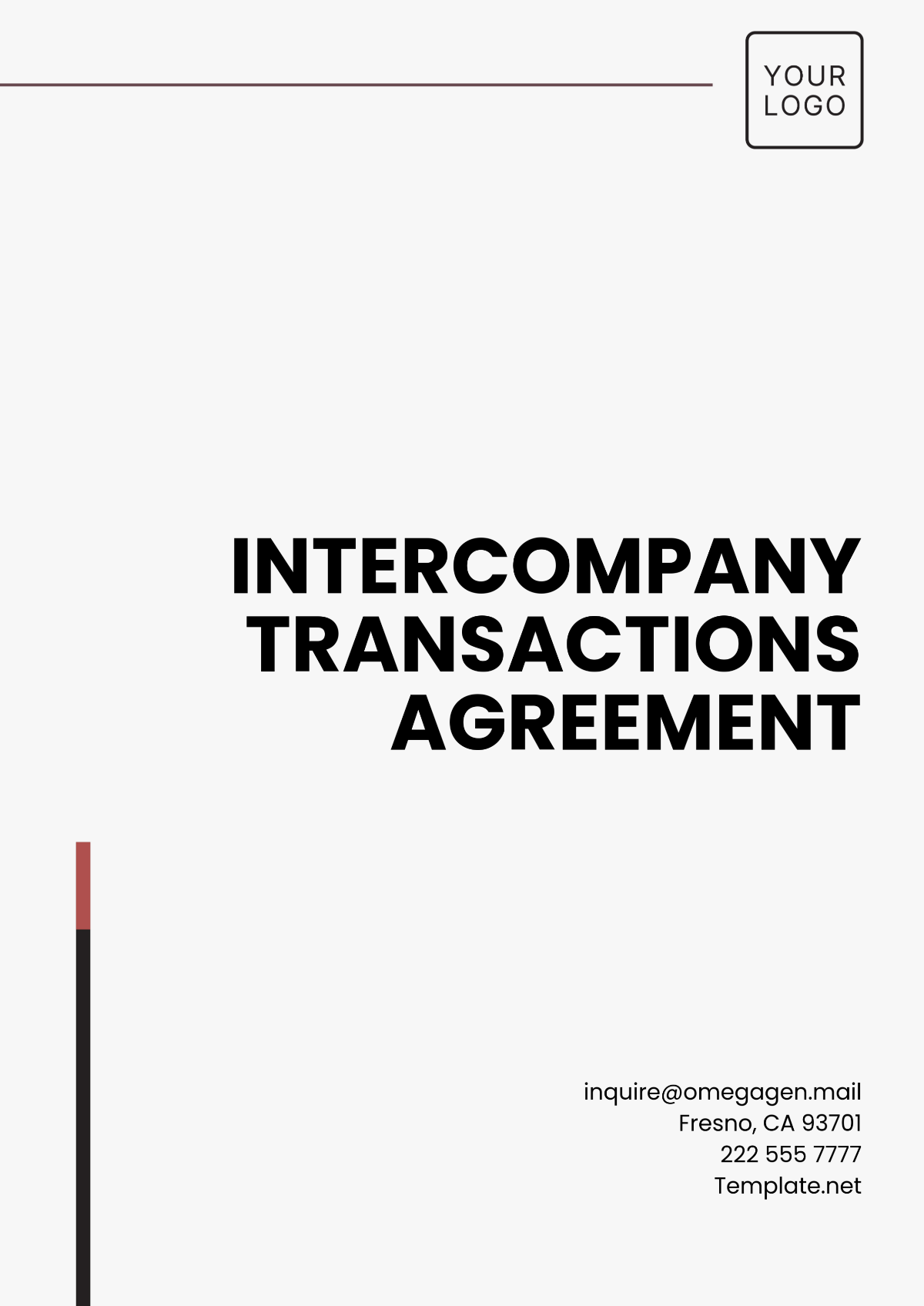 Intercompany Transactions Agreement Template - Edit Online & Download