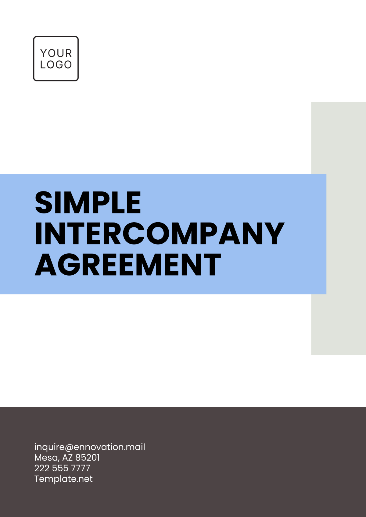 Simple Intercompany Agreement Template - Edit Online & Download