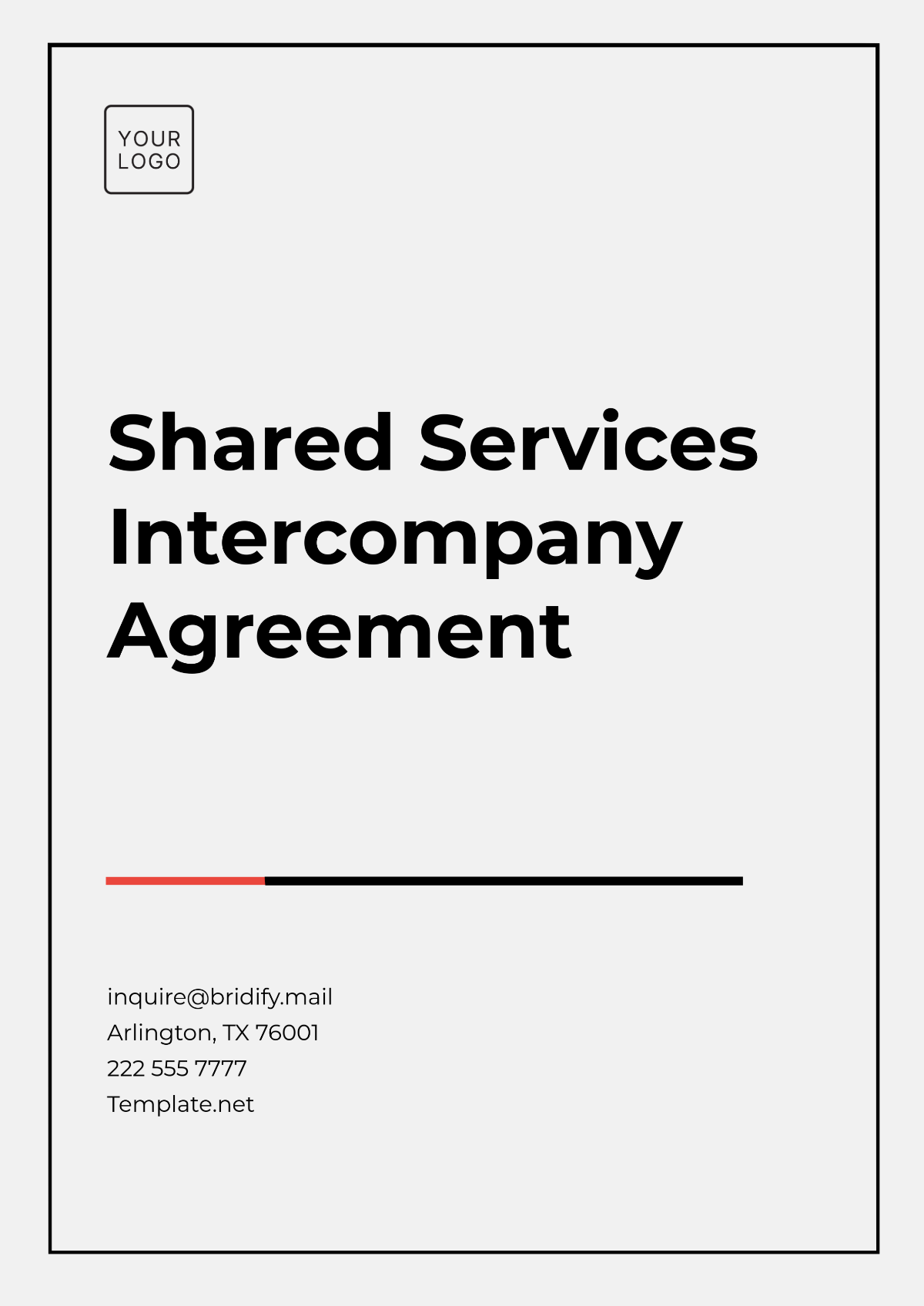 Shared Services Intercompany Agreement Template - Edit Online & Download