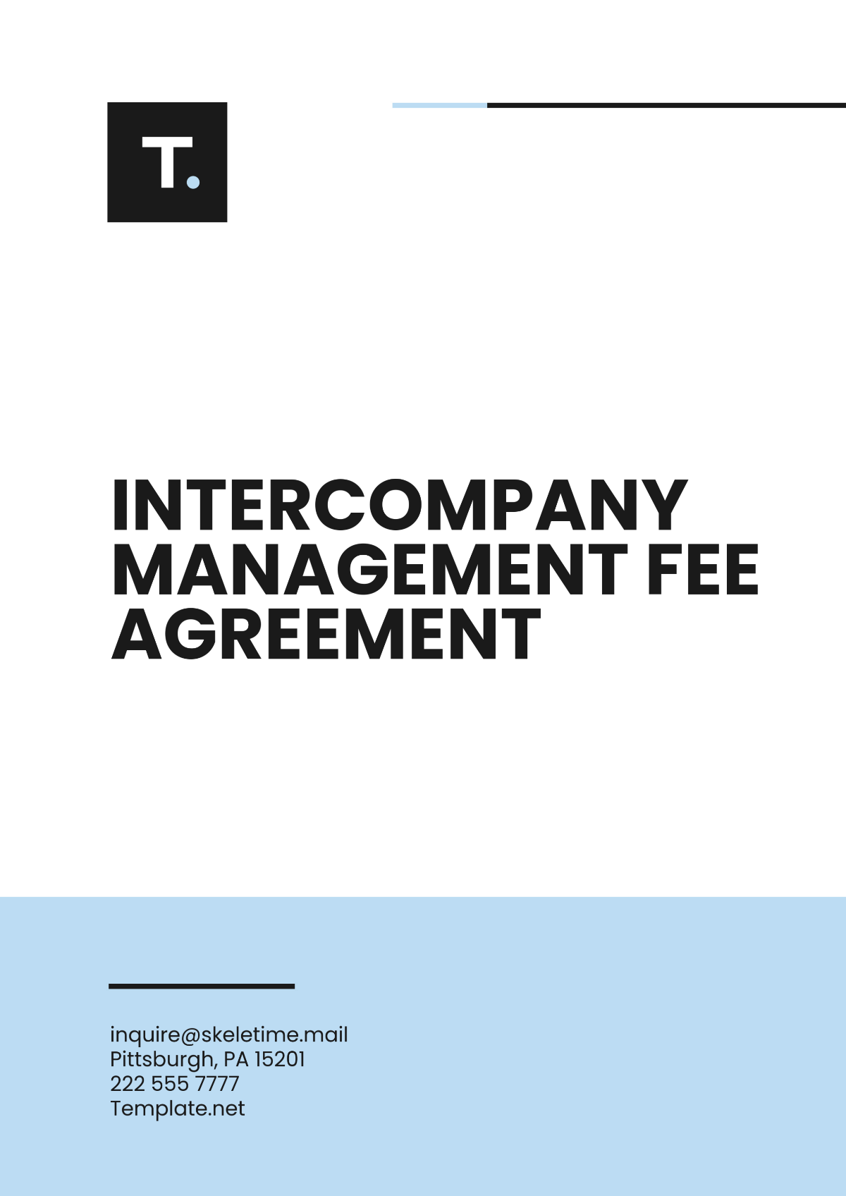 Intercompany Management Fee Agreement Template - Edit Online & Download