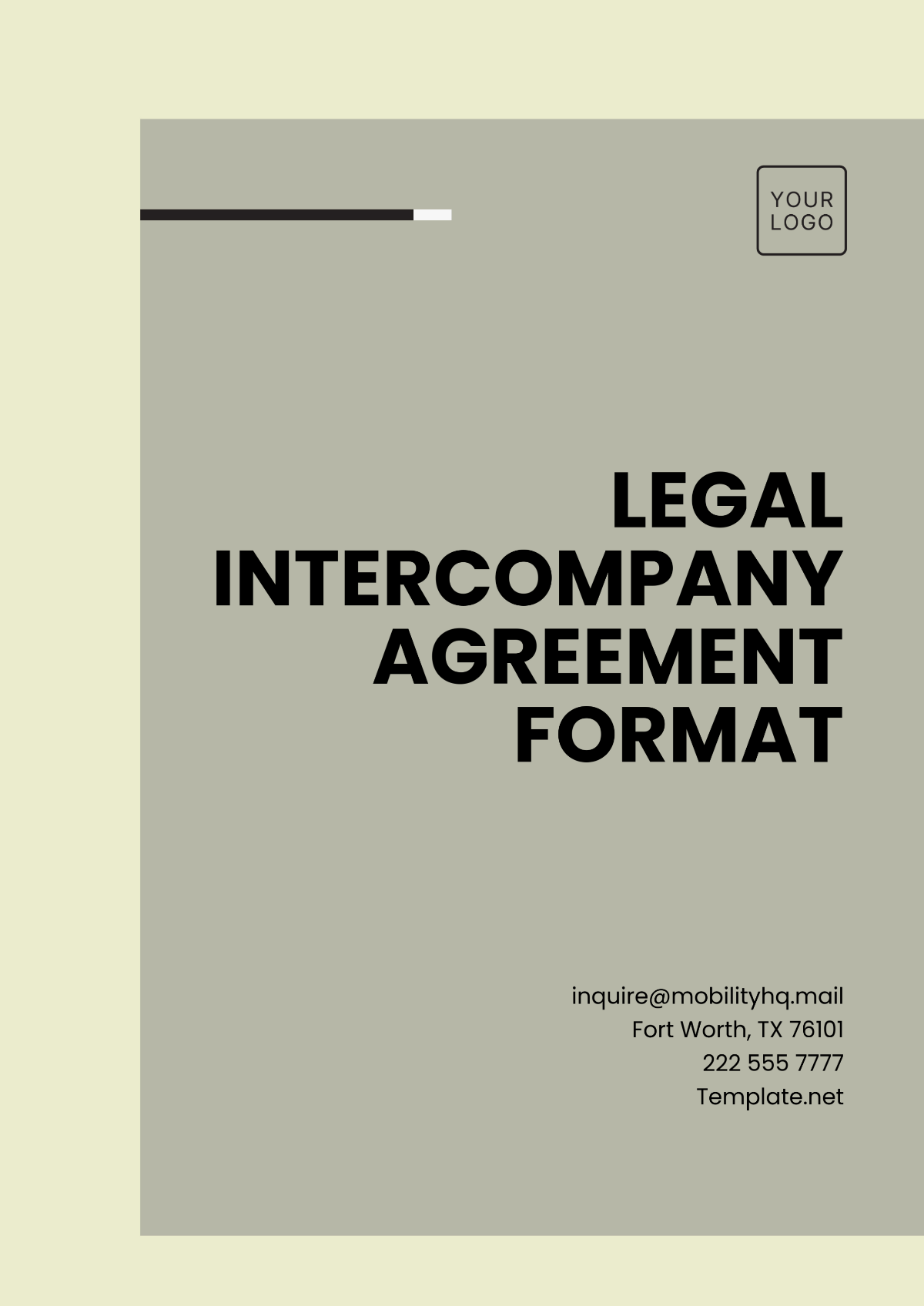 Legal Intercompany Agreement Format Templates - Edit Online & Download