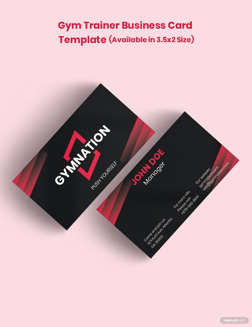 Free Gym Trainer Business Card Template