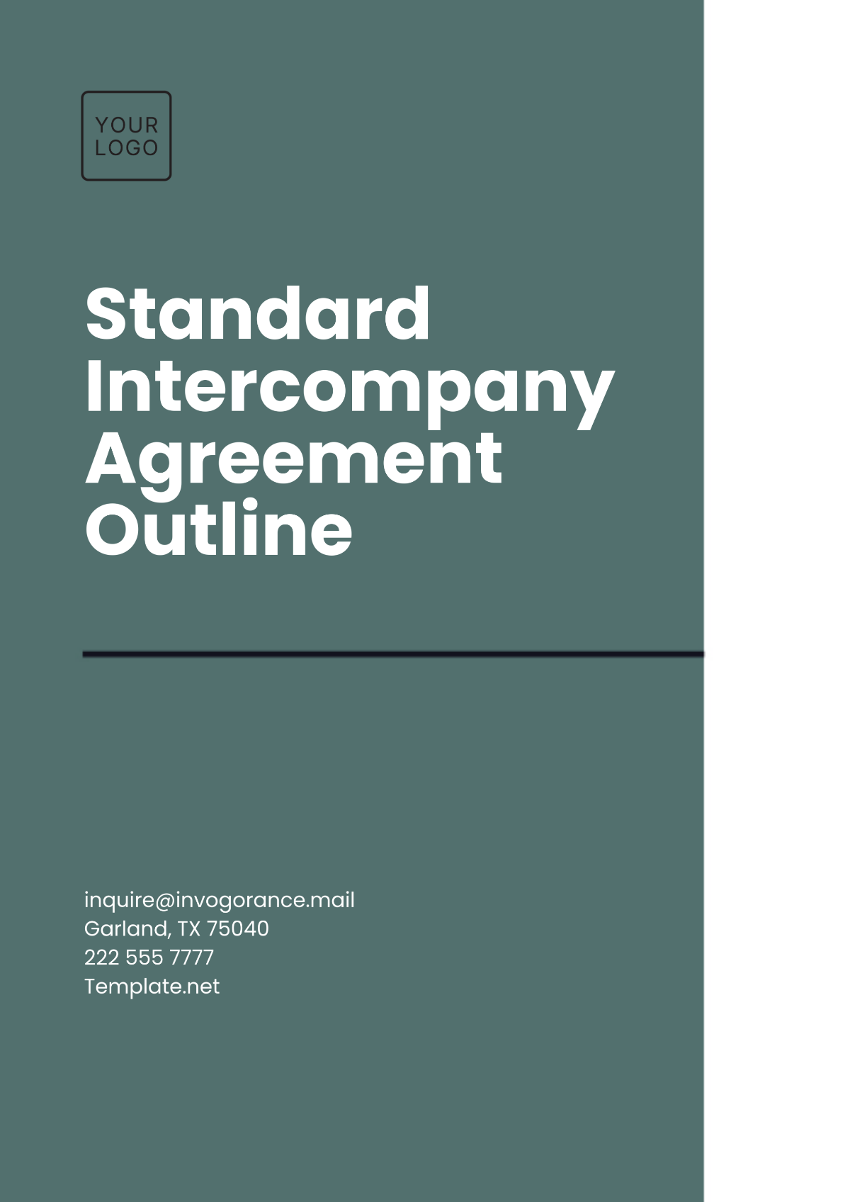 Standard Intercompany Agreement Outline Template - Edit Online & Download