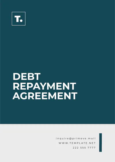 Free Debt Repayment Agreement Template to Edit Online