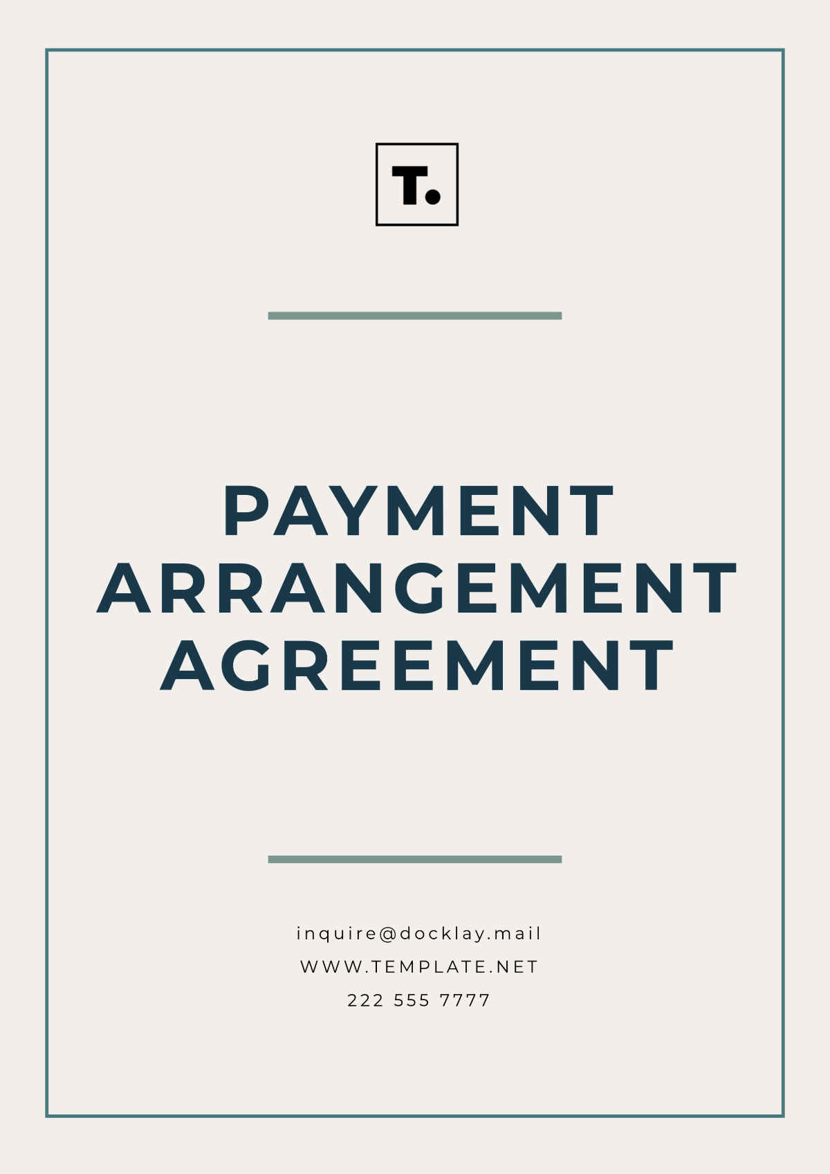 Payment Arrangement Agreement Template - Edit Online & Download