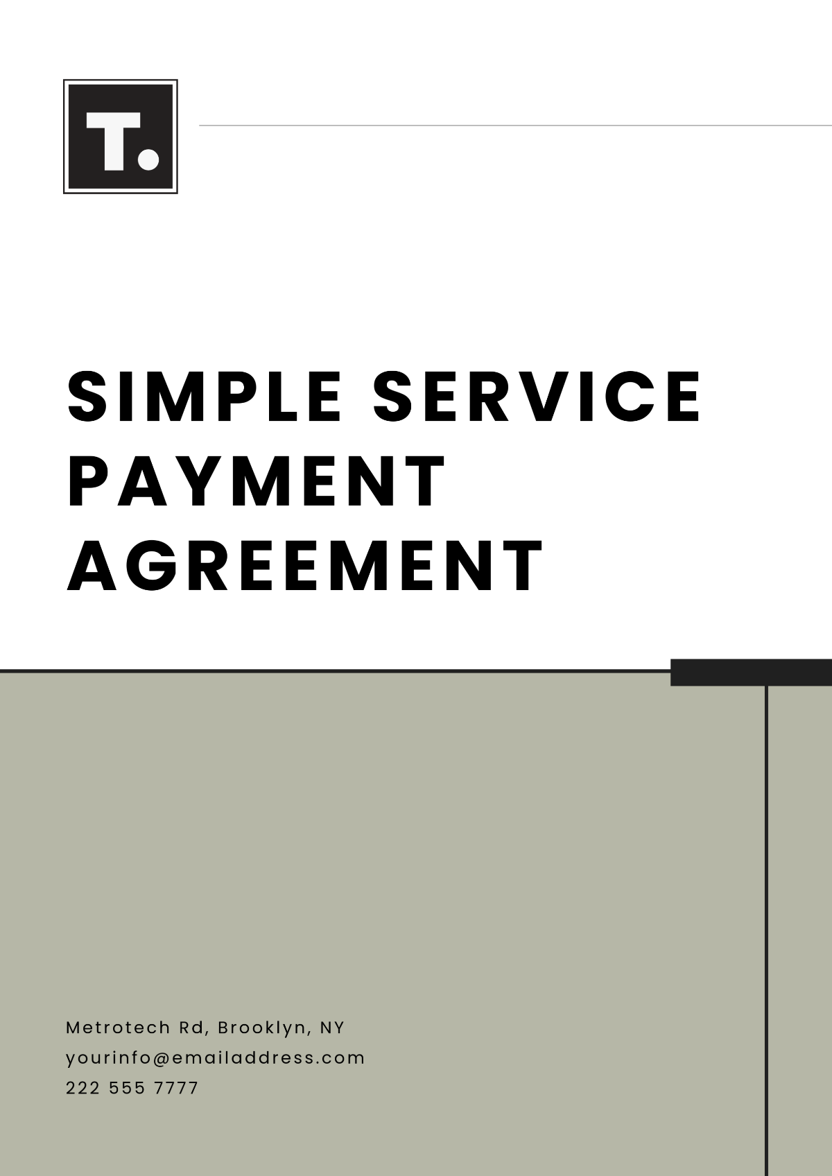 Free Simple Service Payment Agreement Template Edit Online & Download