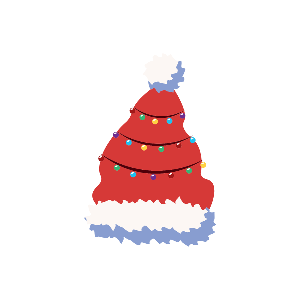 Colorful Santa Hat Clipart