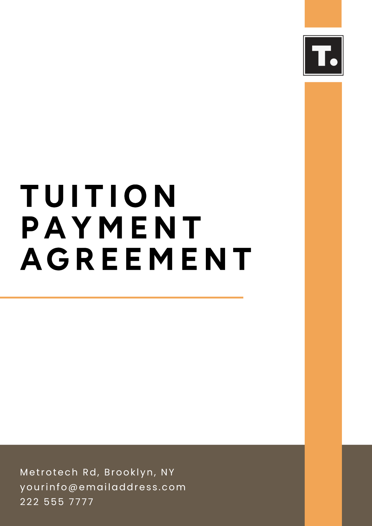 Tuition Payment Agreement Template - Edit Online & Download