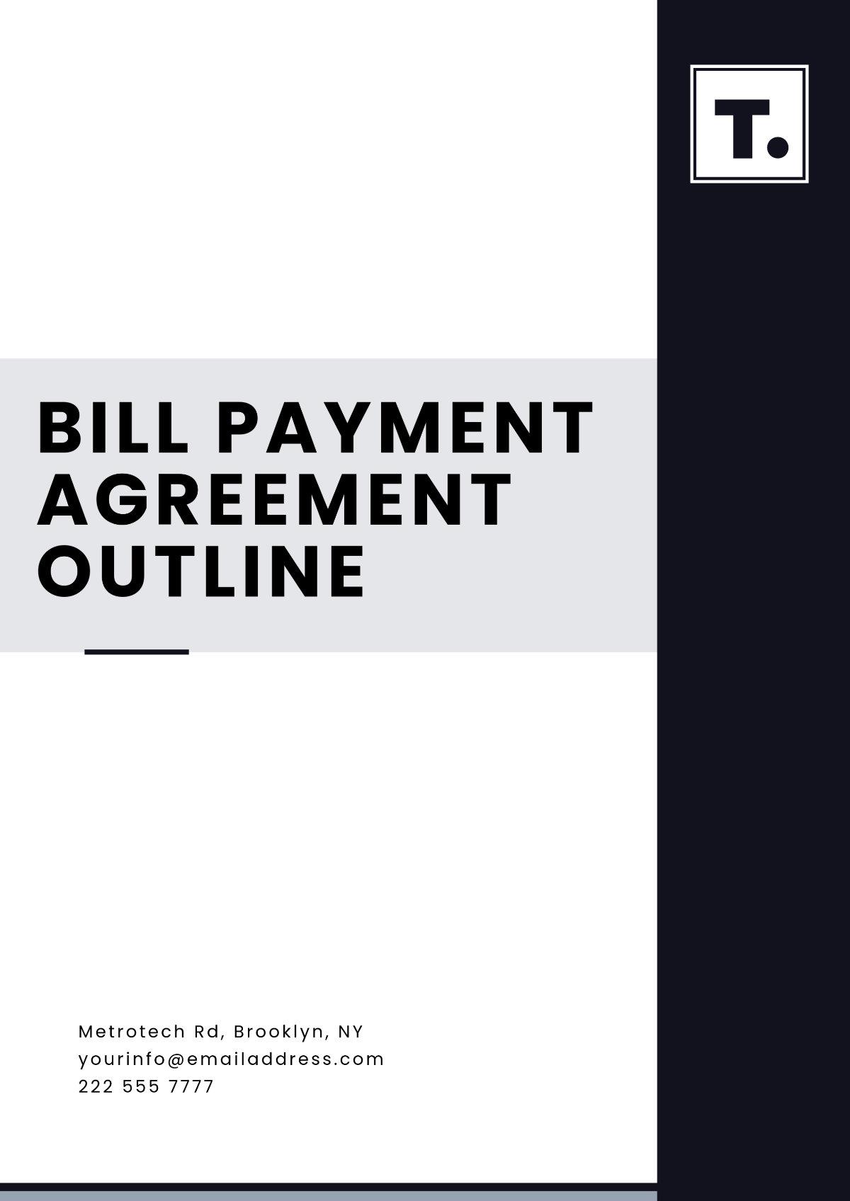 Bill Payment Agreement Outline Template - Edit Online & Download