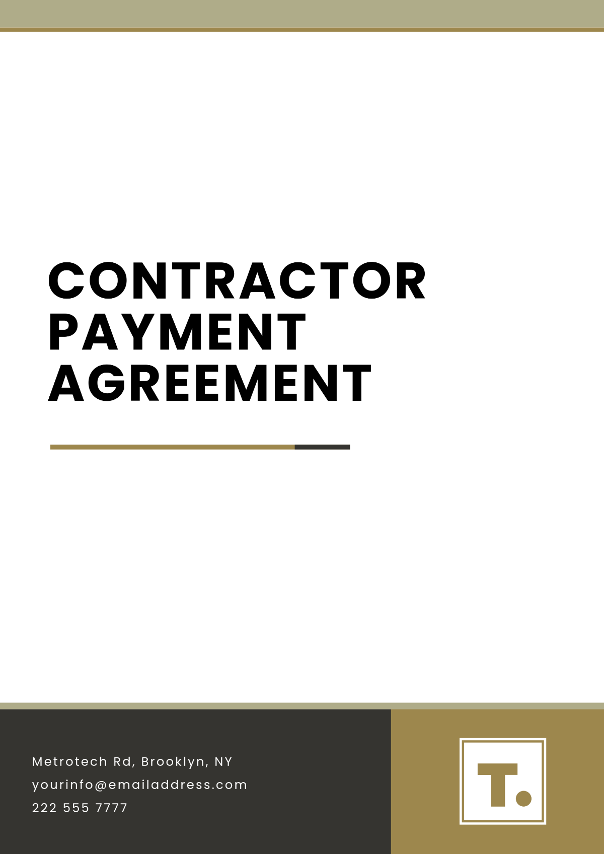 Contractor Payment Agreement Template - Edit Online & Download