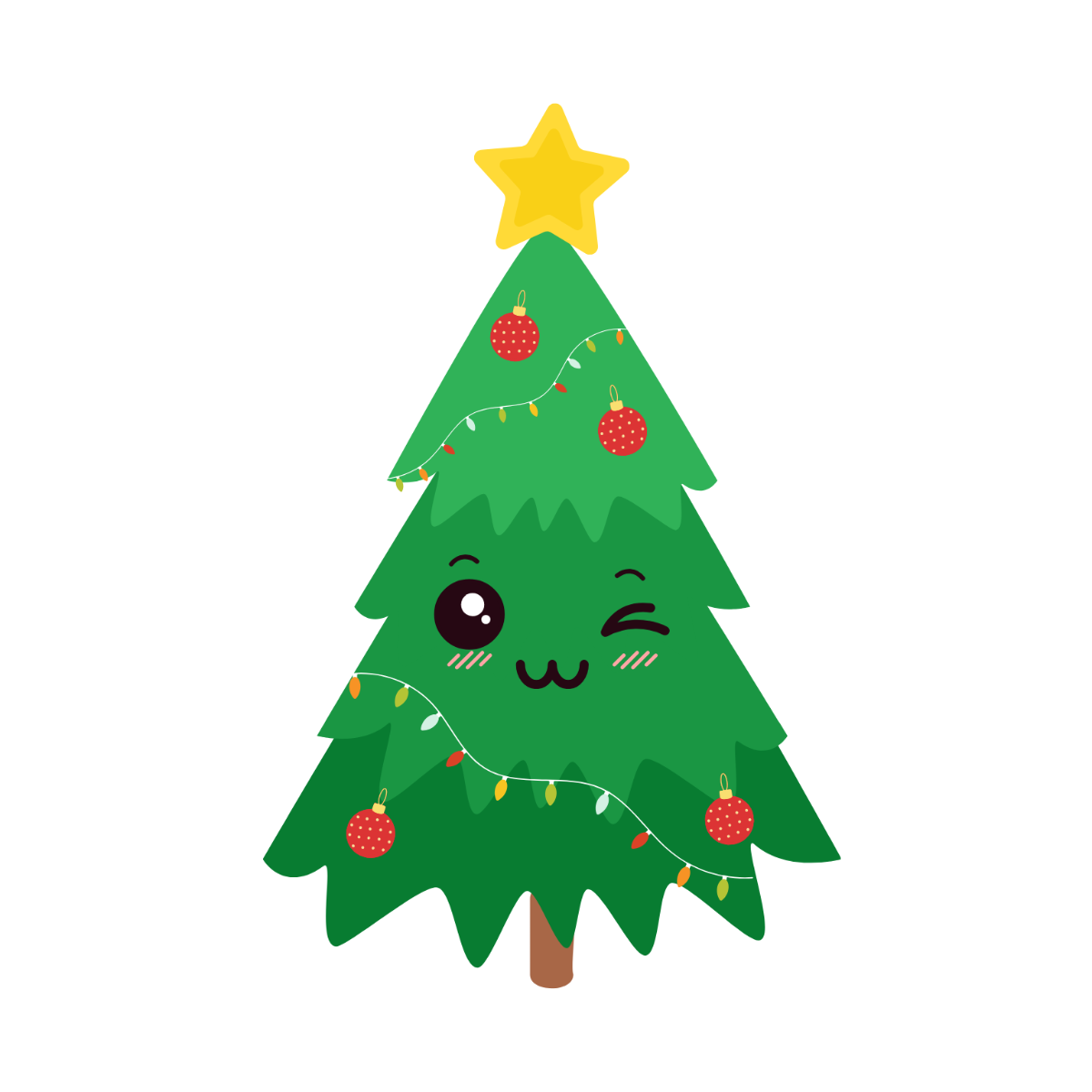 Christmas Tree Emoji Template