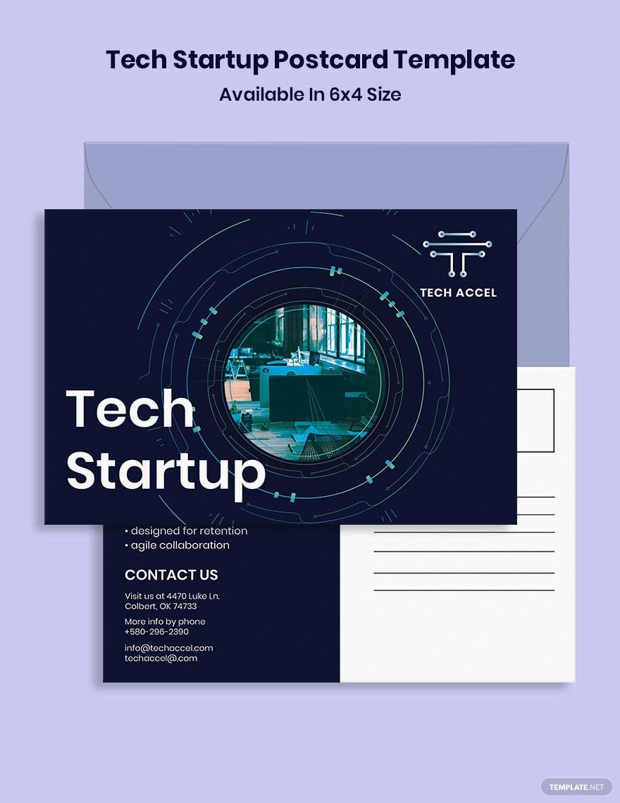 Tech Startup Postcard Template
