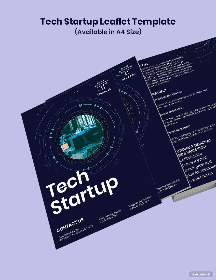Tech Startup Leaflet Template