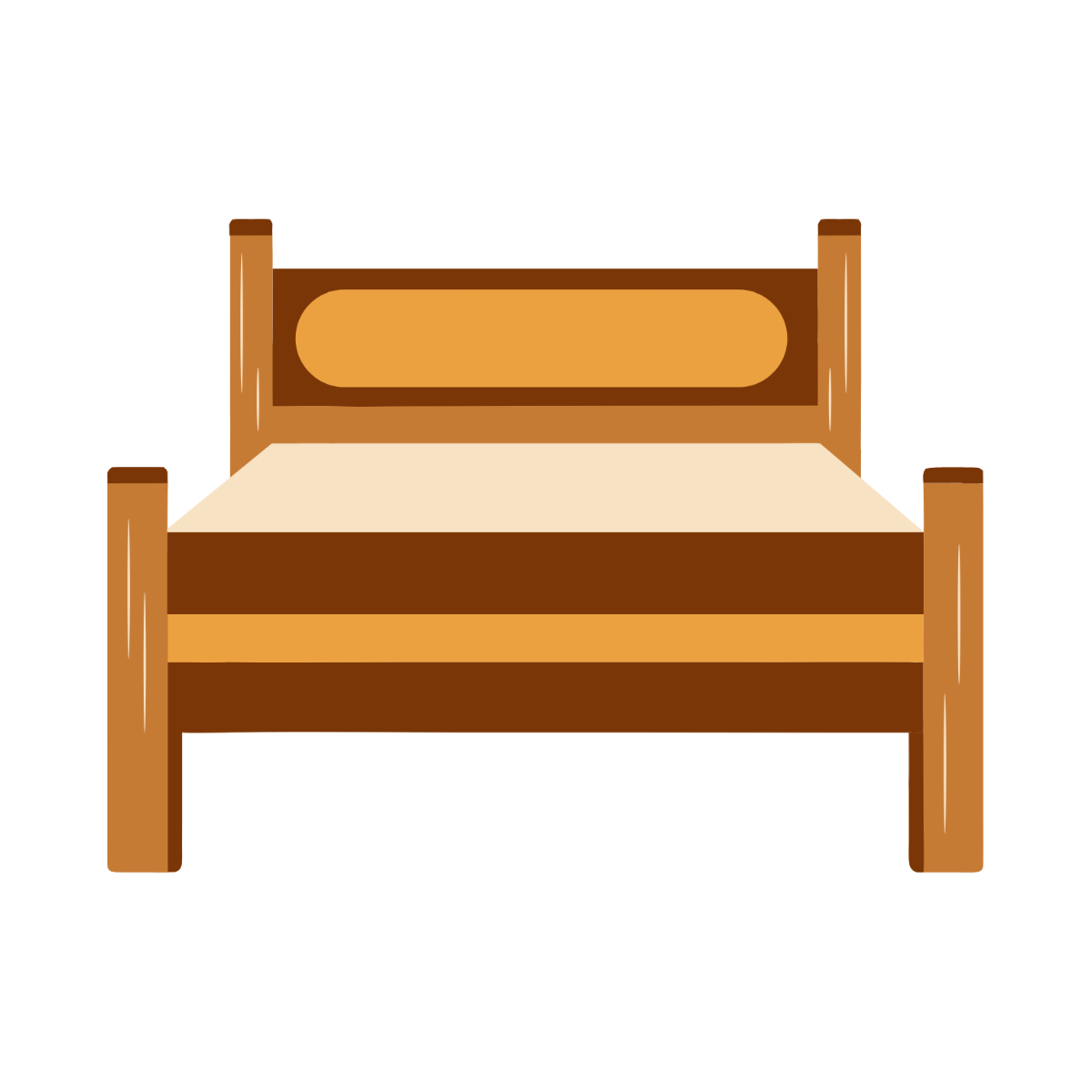 Free Wooden Bed Clipart Template - Edit Online & Download