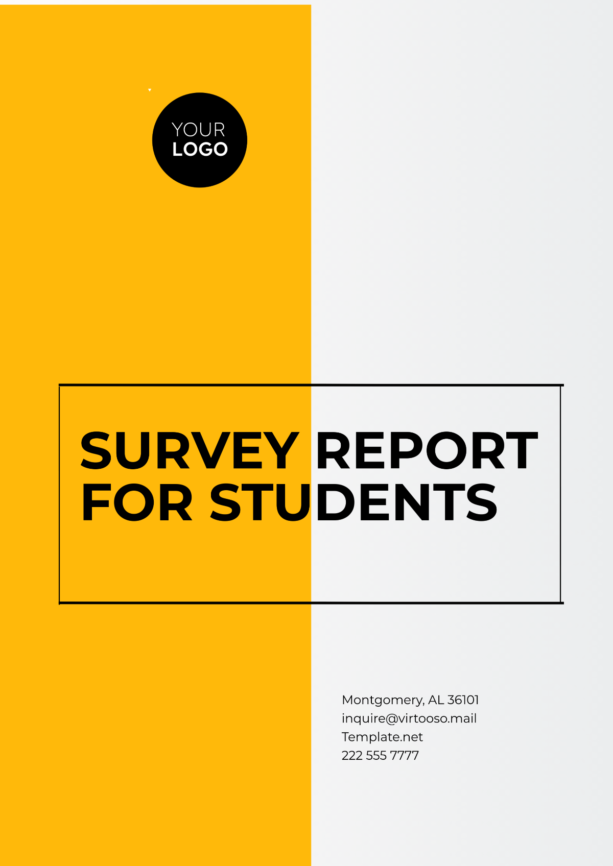 Survey Report for Students Template - Edit Online & Download