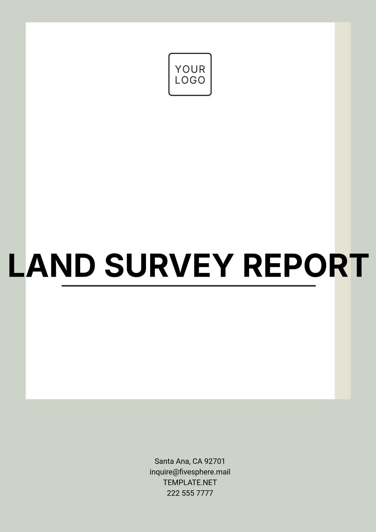 Land Survey Report Template - Edit Online & Download