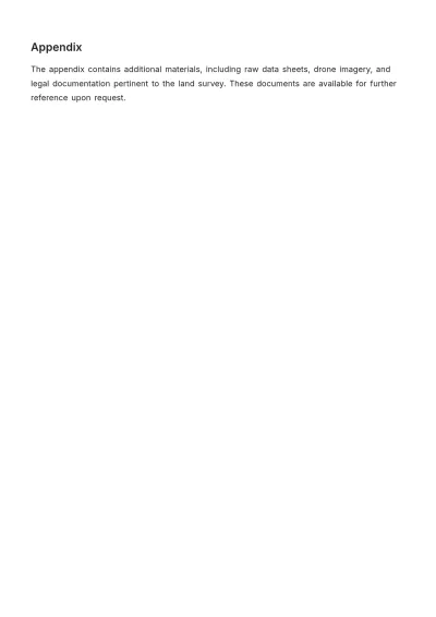 Free Land Survey Report Template to Edit Online
