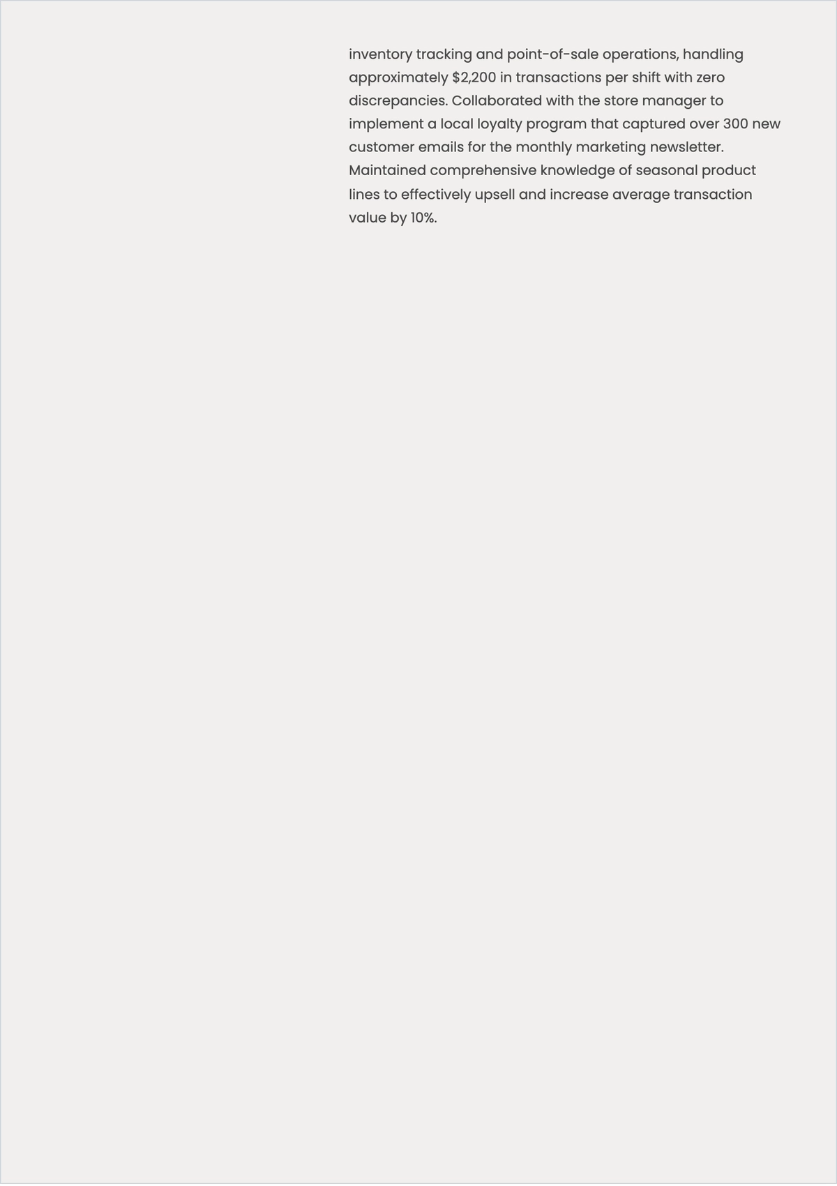 Free College Student ATS Resume For Internship Template