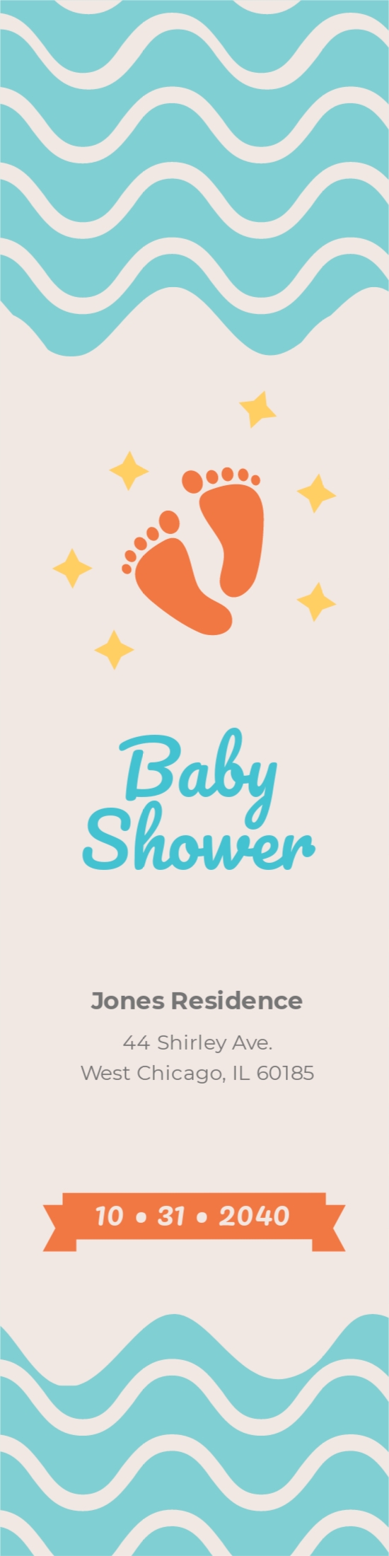 Free Baby Shower Bookmark Template.jpe