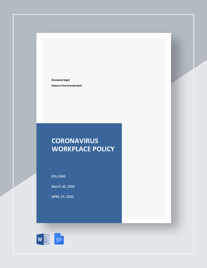 Coronavirus Workplace Policy Template